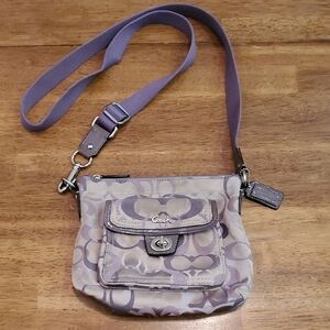 Coach Purple Crossbody Bag with Signature Design
